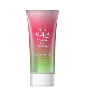 Rohto Mentholatum - Skin Aqua Tone Up UV Essence SPF 50+ PA++++ 80g - Rose